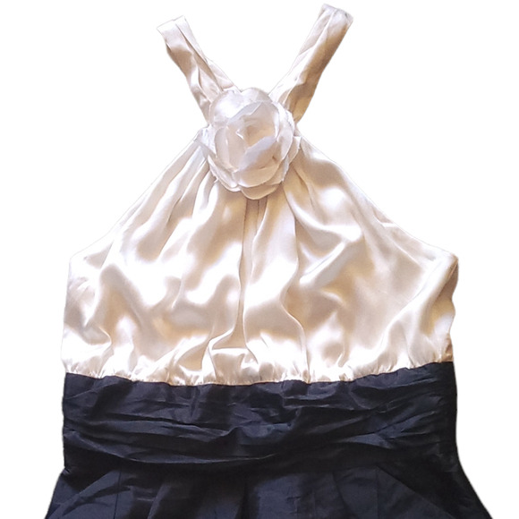 Alexia Admor Dress Cocktail Mini Open Back Black and Cream Size Large - Picture 2 of 8